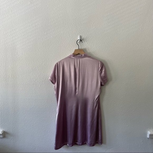 Vintage Lilac Silky Dress - Picture 6 of 6